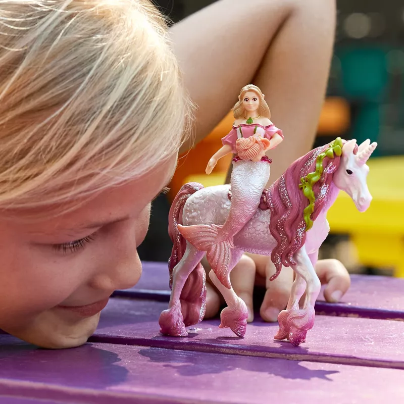 Toy Schleich BAYALA Meerjungfrau Feya auf Unterwasser-Einhorn