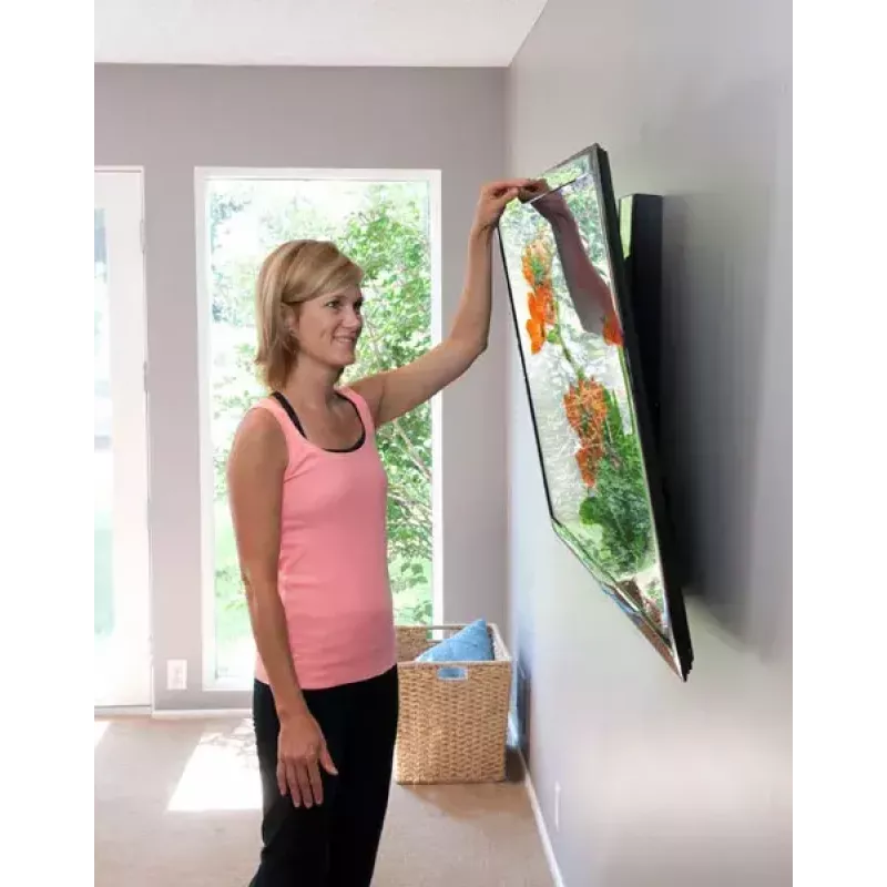 Ergotron Glide Wall Mount HD 61-061-085 Wandhalterung, bis 152,4 cm (60 Zoll), höhenverstellbar, neigbar, 18,1 kg, schwarz