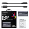 ADATA SE880 500 GB externe SSD, USB-C 3.2 Gen 2x2, grau