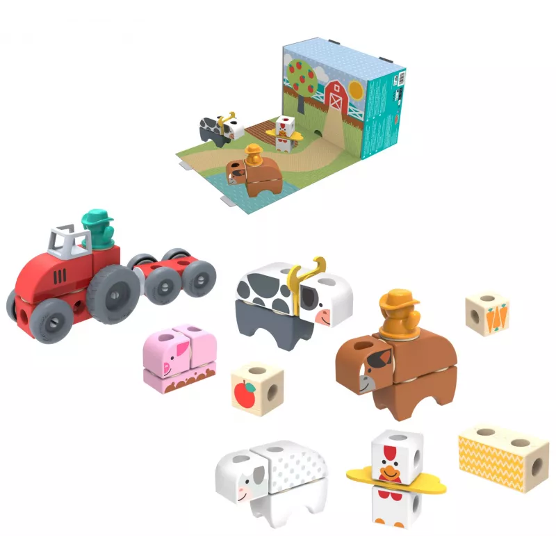 Melissa & Doug MDT BBN Blockables Farm GML, 2 Jahr(e), 56 Stück(e), Kunststoff, Holz