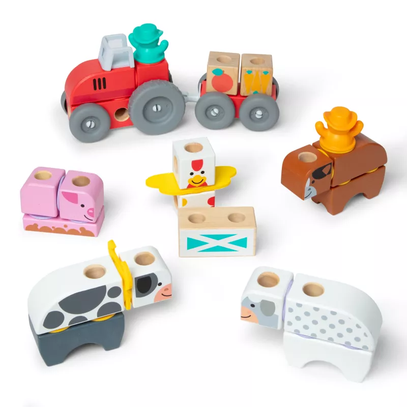 Melissa & Doug MDT BBN Blockables Farm GML, 2 Jahr(e), 56 Stück(e), Kunststoff, Holz