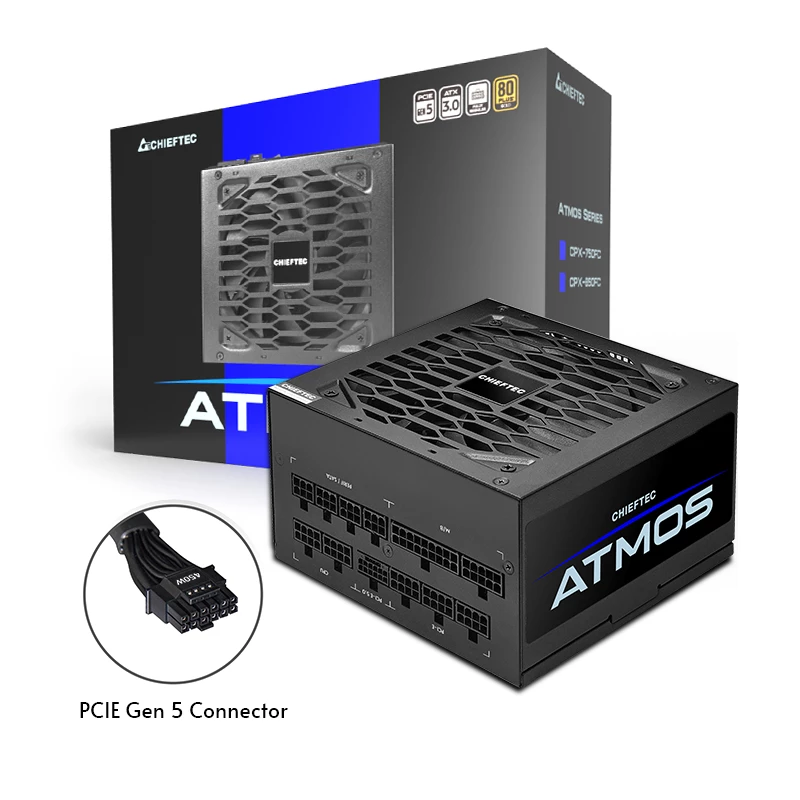 Chieftec Atmos Netzteil 750 W 20+4-pol ATX ATX Schwarz