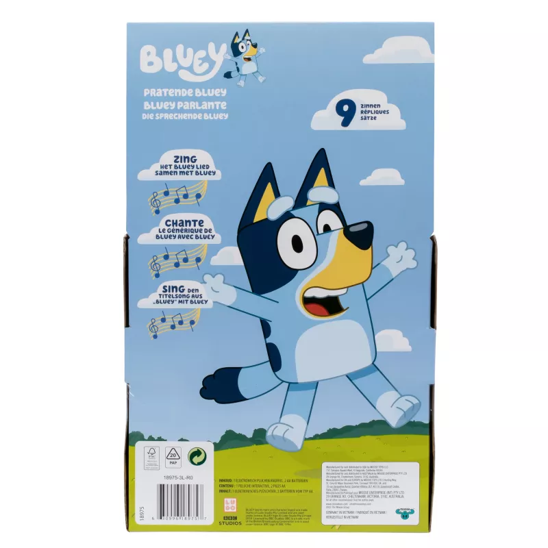 Moose Toys Pratende BLUEY, Cartoon character, 3 yr(s), Sounding, AA, Batteries included
