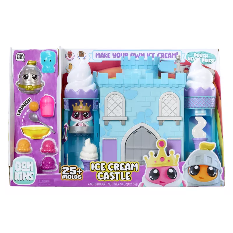 MGA Entertainment DohKins Ice Cream Castle 123095 Knet-Spielset, ab 3 Jahren
