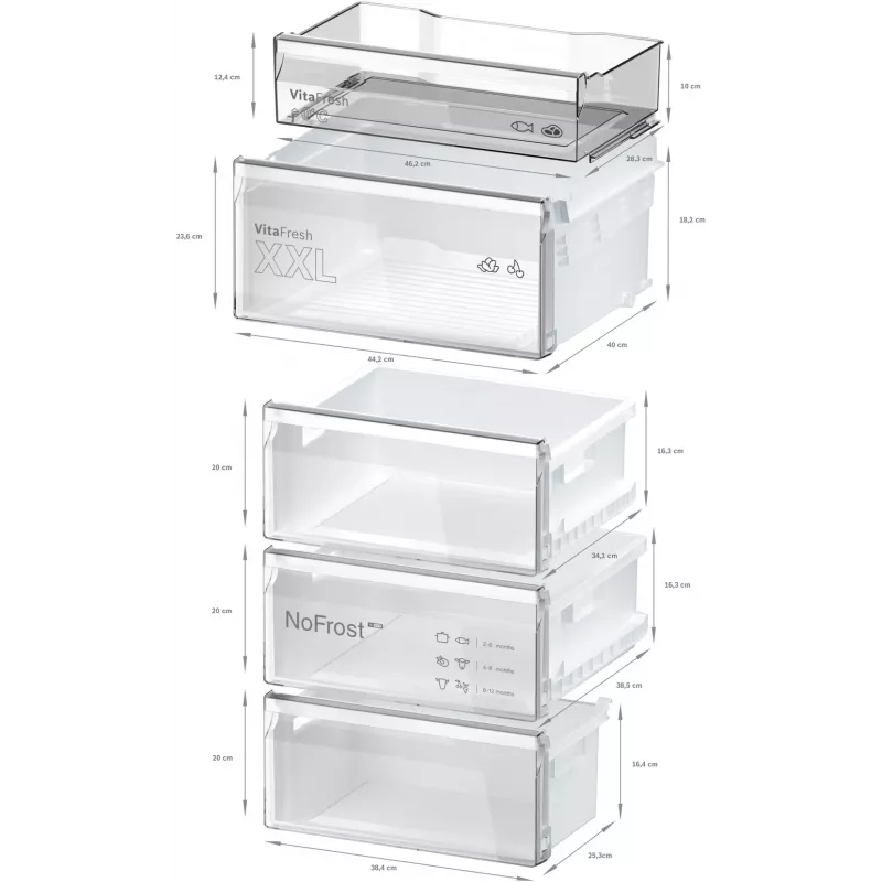 Bosch Serie 4 KGN362LAF Kühl-Gefrierkombination Freistehend 321 L Metallic