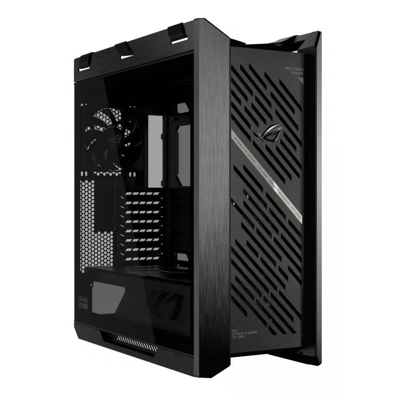 ASUS ROG Strix Helios II GX601S PC-Gehäuse, Midi-Tower, E-ATX, gehärtetes Glas, Aura Sync RGB, 4x 140-mm-Lüfter, USB-C, Schwarz