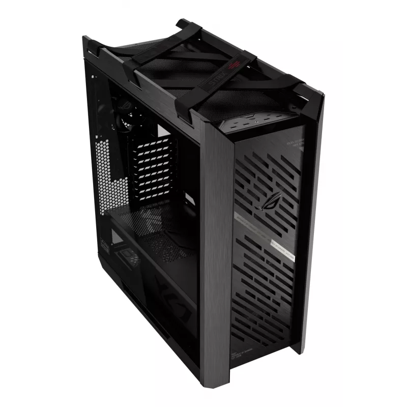 ASUS ROG Strix Helios II GX601S PC-Gehäuse, Midi-Tower, E-ATX, gehärtetes Glas, Aura Sync RGB, 4x 140-mm-Lüfter, USB-C, Schwarz