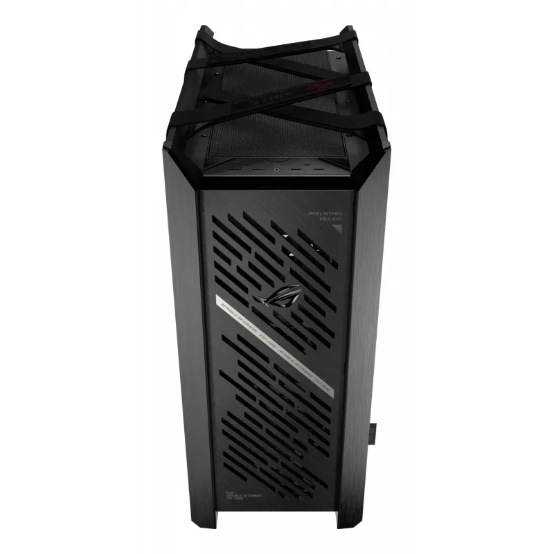 ASUS ROG Strix Helios II GX601S PC-Gehäuse, Midi-Tower, E-ATX, gehärtetes Glas, Aura Sync RGB, 4x 140-mm-Lüfter, USB-C, Schwarz