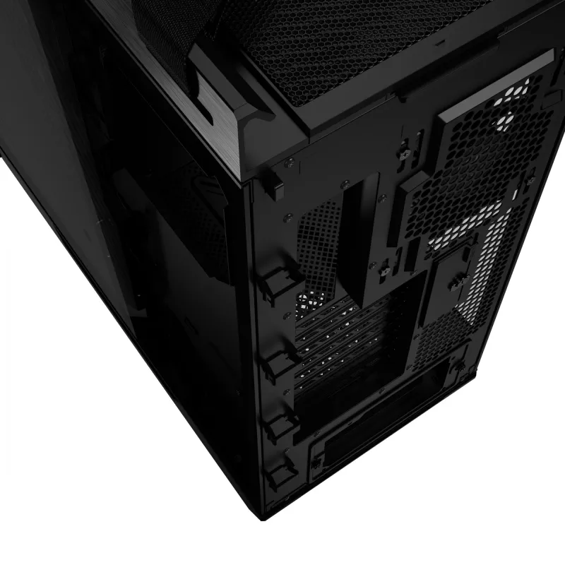 ASUS ROG Strix Helios II GX601S PC-Gehäuse, Midi-Tower, E-ATX, gehärtetes Glas, Aura Sync RGB, 4x 140-mm-Lüfter, USB-C, Schwarz