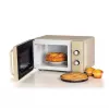Ariete Vintage Line 3960 Vintage-Mikrowelle, 800 W, 20 L Kapazität, 3 Funktionen, 5 Kochstufen, Timer, Beige