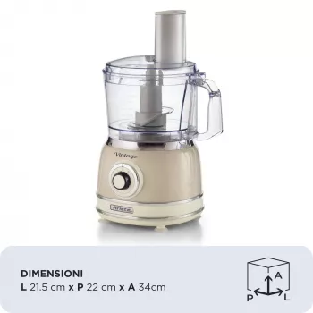 Ariete Vintage Line 1781/03 Küchenmaschine 1000 W 2,1 L Beige