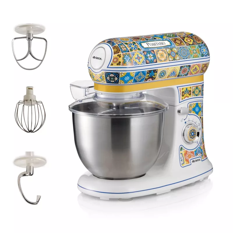 Ariete 1588/0P Positano Planeten-Küchenmaschine, 5,5 l, 2400 W, mehrfarbig