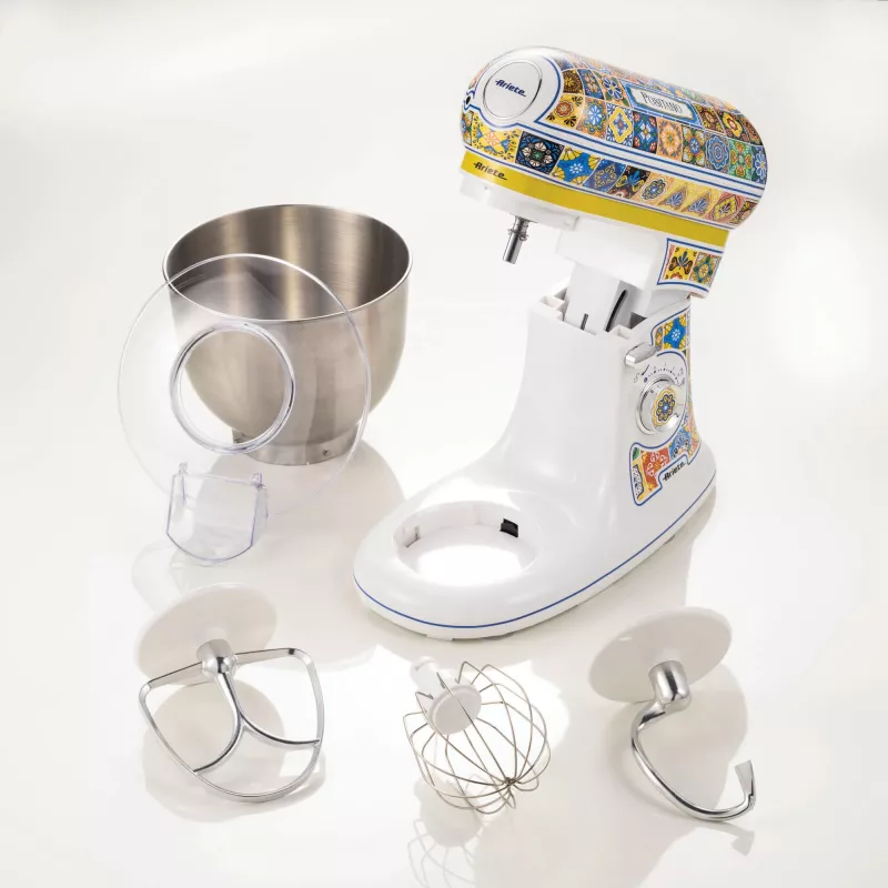 Ariete 1588/0P Positano Planeten-Küchenmaschine, 5,5 l, 2400 W, mehrfarbig