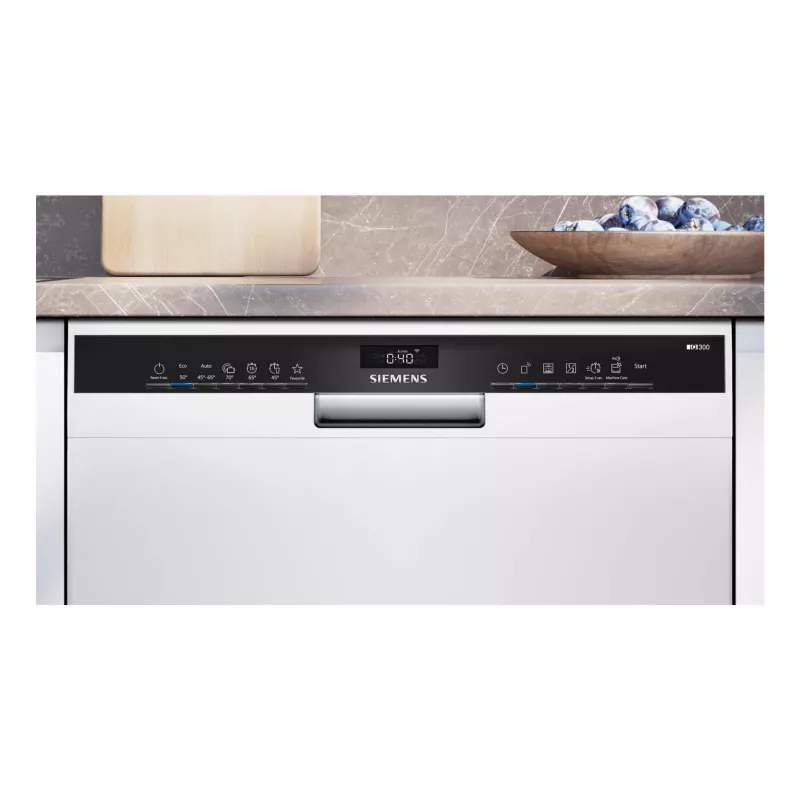 Unterbaufähiger Geschirrspüler Siemens SN43HW03TE, 13 Maßgedecke, 60 cm, Weiß, 46 dB, Home Connect