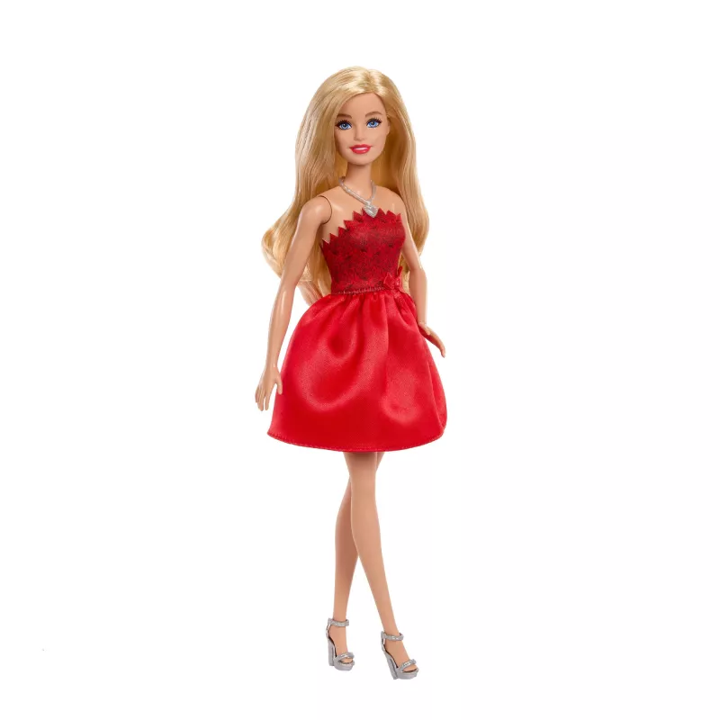 Barbie Mattel 80. Jubiläum Rubinrote Jubiläums-Modepuppe mit rotem Kleid und Accessoires