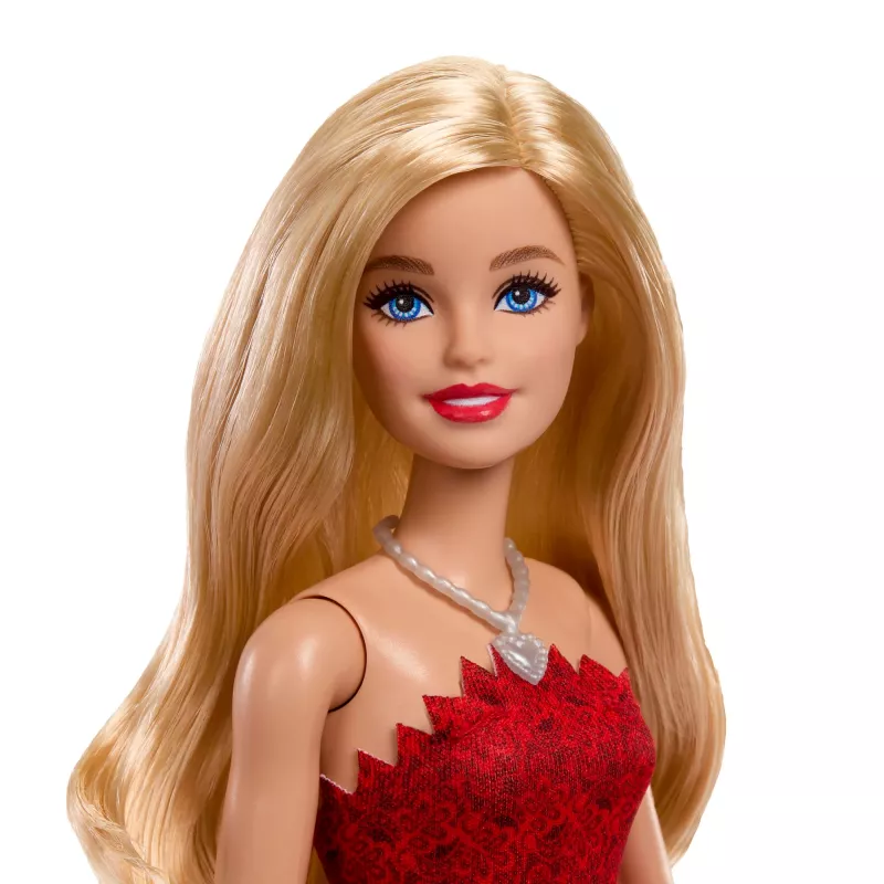 Barbie Mattel 80. Jubiläum Rubinrote Jubiläums-Modepuppe mit rotem Kleid und Accessoires