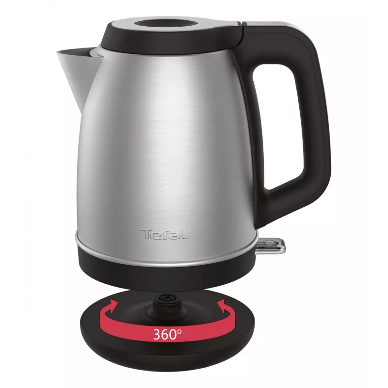 Tefal KI280D Wasserkocher 1,7 l 2400 W Schwarz, Edelstahl