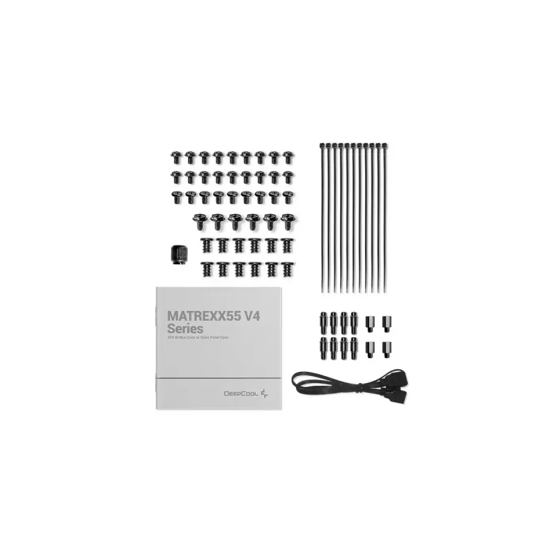 DeepCool MATREXX 55 V4 C R-MATREXX55-BCADA4-G-4 Midi-Tower-PC-Gehäuse, Hartglas, ATX/Micro-ATX/Mini-ITX, schwarz