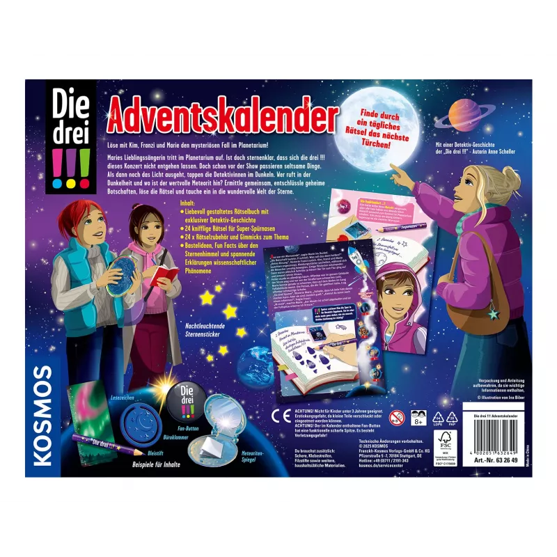 Kosmos Die drei !!! Adventskalender 2025, Experimentierkasten (632649)