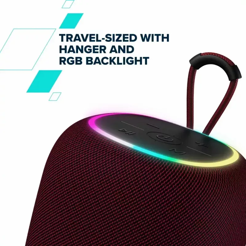 Canyon BSP-8 tragbarer Bluetooth-Lautsprecher, 10 W, Rot