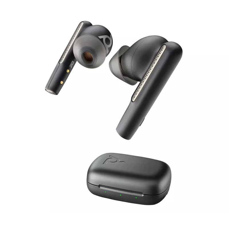 HP Poly Poly Voyager Free 60 UC Carbon Schwarz Earbuds +BT700 USB-A Adapter +Basic Charge Case
