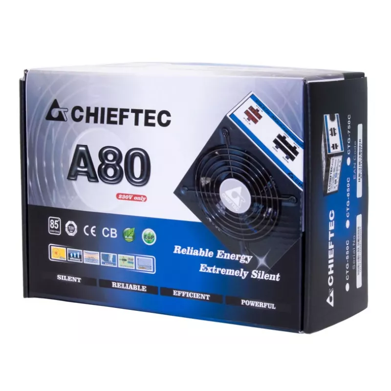Chieftec CTG-750C Netzteil 750 W 24-Pin-ATX ATX Schwarz
