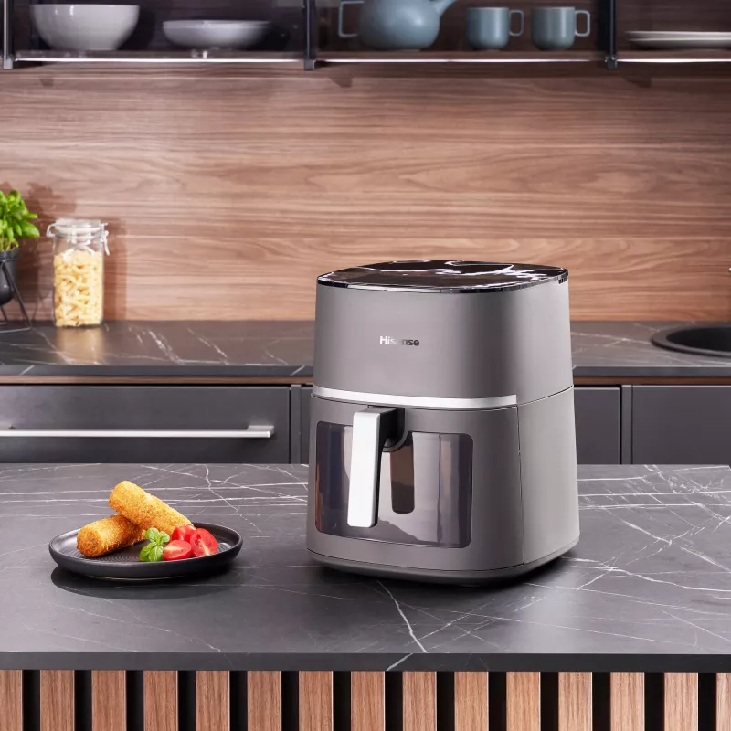 Hisense HAF1900D Heißluftfritteuse, 7 l, 1800 W, 200 °C, 10 voreingestellte Programme