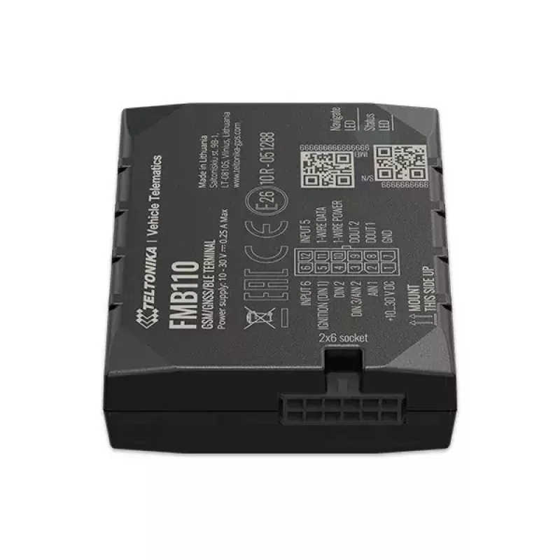 GPS-Tracker Teltonika FMB110 Auto Schwarz staubresistent 0,128 GB
