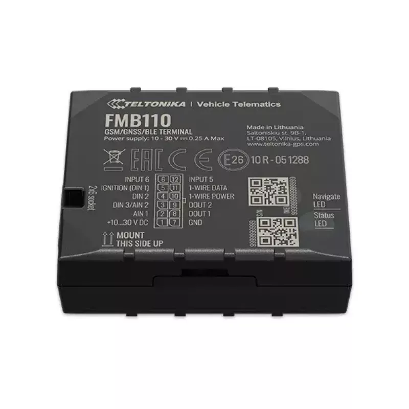 GPS-Tracker Teltonika FMB110 Auto Schwarz staubresistent 0,128 GB