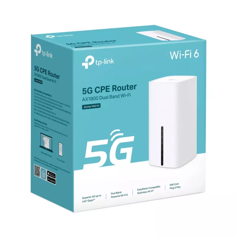 TP-Link Archer NX210 WLAN-Router Gigabit Ethernet Dual-Band (2,4 GHz / 5 GHz) 5G Weiß