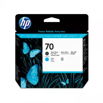 HP 70 Matt-Schwarz und Cyan Druckkopf