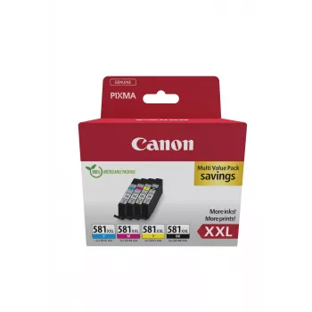 Canon 1998C006 Tintenpatrone 4 Stück Original Schwarz, Cyan, Magenta, Gelb