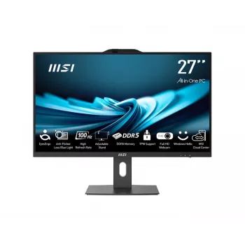 MSI Pro AP272P 14M-496EU Intel® Core™ i5 i5-14400 68,6 cm (27 Zoll) 1920 x 1080 Pixel All-in-One-PC 16 GB DDR5-SDRAM 512 GB SSD Windows 11 Pro Wi-Fi 6E (802.11ax) Schwarz
