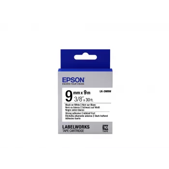Epson Label Cartridge Strong Adhesive LK-3WBW Schwarz/Weiß 9 mm (9 m)