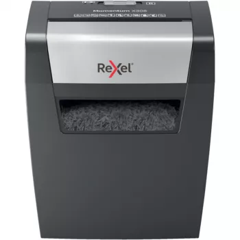 Rexel Momentum X308 Cross Cut Aktenvernichter P3, Partikelschnitt, 5 x 42 mm, 15 L, 100 Blatt, 70 dB, Tasten
