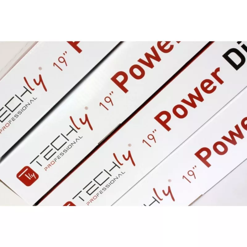 Techly 023776 19-Zoll 1U Rack-PDU, 12x C13, C20-Stecker, Schalter, 2 m, Schwarz