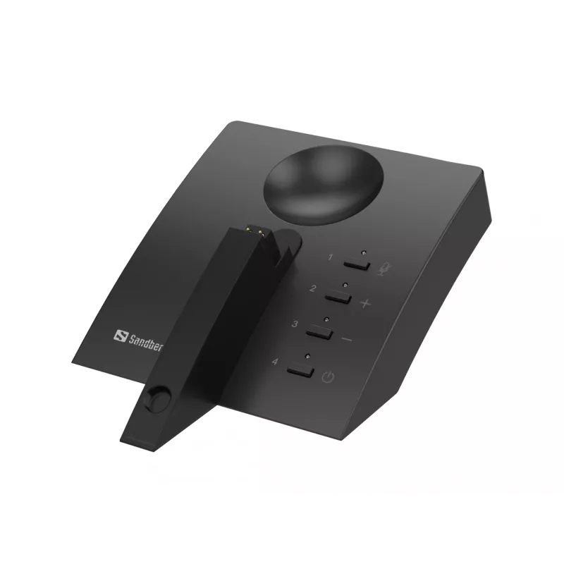 Sandberg 126-25 Bluetooth Earset Business Pro, einseitiges Ohrbügel-Headset, Bluetooth 5.0, 20–20000 Hz, schwarz/grau
