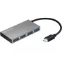 Sandberg 136-20 USB-C auf 4x USB 3.0 Pocket Hub, Aluminium, grau