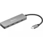 Sandberg 136-41 USB-C auf 4x USB-C Hub, USB-C 3.1, 10 Gbit/s, Aluminium, 0,15 m Kabel