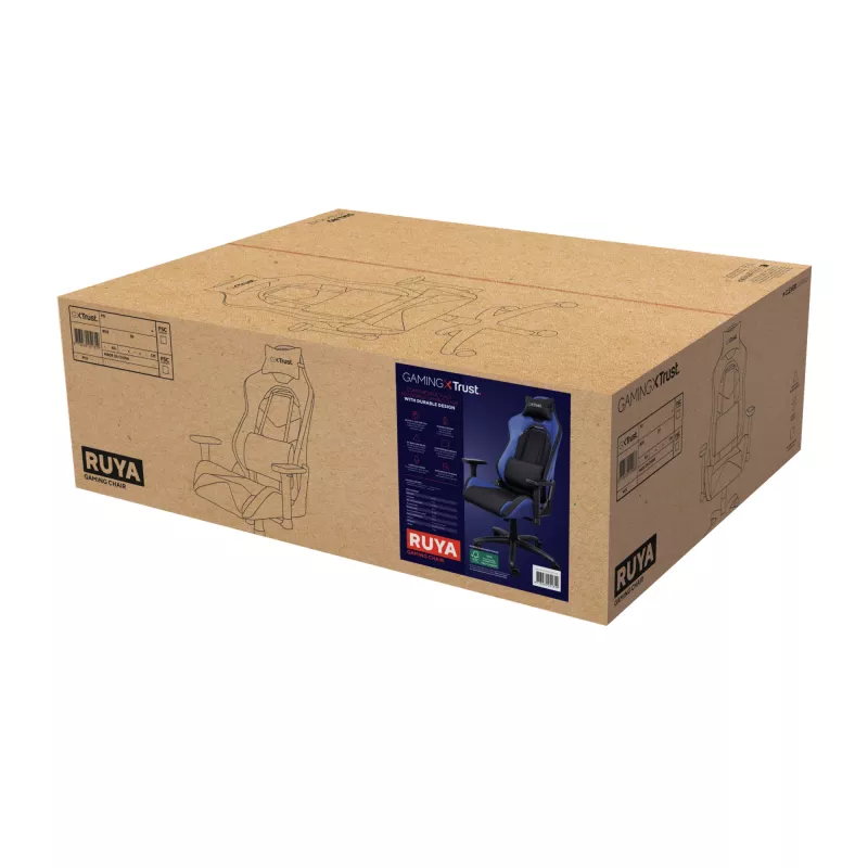 Trust GXT 714 RUYA Universal Gaming-Stuhl Schwarz, Blau