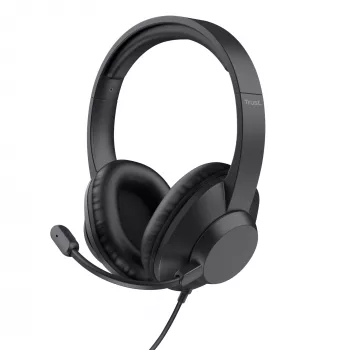 Trust Ayda Max USB Headset Kabelgebunden Head-Band Office/Call Center USB Typ-C / USB Typ-A Schwarz