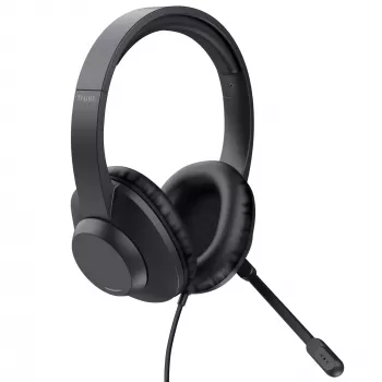 Trust Ayda Max USB Headset Kabelgebunden Head-Band Office/Call Center USB Typ-C / USB Typ-A Schwarz