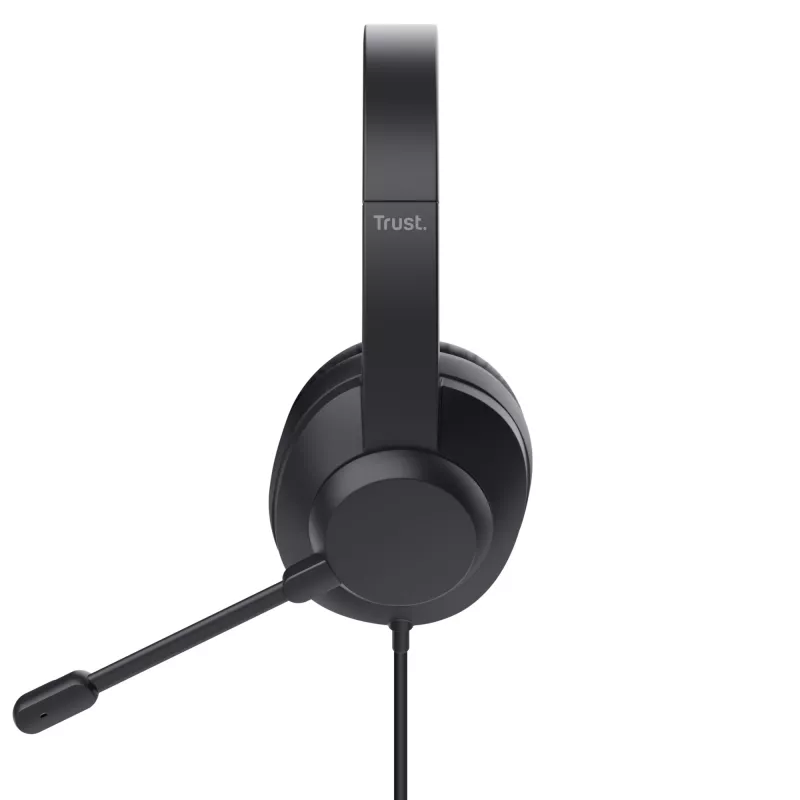 Trust Ayda Max USB Headset Kabelgebunden Head-Band Office/Call Center USB Typ-C / USB Typ-A Schwarz
