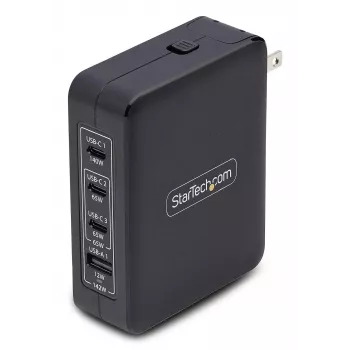 StarTech.com 140W USB-C-Wandladegerät, 3x USB-C/1x USB-A, PD 3.1 Internationales GaN-Netzteil für MacBook/Dell XPS/Inspiron