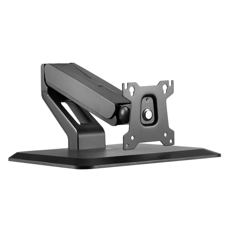 Techly ICA-LCD 35TS Tischständer für Touchscreen-Monitore, 17–32 Zoll, bis 10 kg, VESA 75x75/100x100, Gasfeder, Schwarz