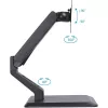 Techly ICA-LCD 35TS Tischständer für Touchscreen-Monitore, 17–32 Zoll, bis 10 kg, VESA 75x75/100x100, Gasfeder, Schwarz
