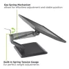 Techly ICA-LCD 35TS Tischständer für Touchscreen-Monitore, 17–32 Zoll, bis 10 kg, VESA 75x75/100x100, Gasfeder, Schwarz