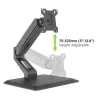 Techly ICA-LCD 35TS Tischständer für Touchscreen-Monitore, 17–32 Zoll, bis 10 kg, VESA 75x75/100x100, Gasfeder, Schwarz