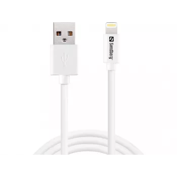 Sandberg USB-A auf Lightning MFI 1M, 1 m, Lightning, USB A, Weiß, Gerade, Gerade