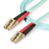 StarTech.com 2 m (6 ft) LC/UPC auf LC/UPC OM4 Multimode Glasfaserkabel, 50/125 µm LOMMF/VCSEL Zipcord Faser, 100G, geringe Einfügedämpfung – LSZH Glasfaser-Patchkabel